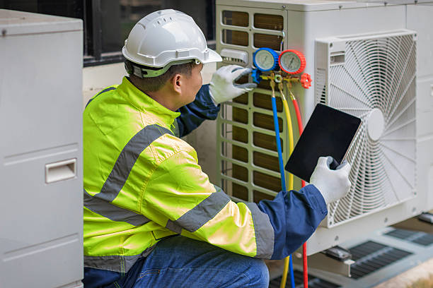 Professional Hvac technician working in Millsap, TX